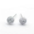 Factory Wholesale 925 Sterling Silver Ball Grinding Stud Earrings for Women Elegant Wedding Jewelry Simple Earrings