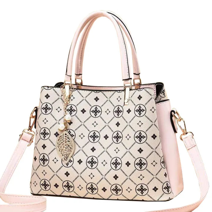 2022 Women's Casual Tote Handbag Printed Shoulder Bag with Zipper Closure Refreshing Style and Loved by Women