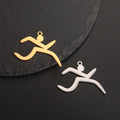 Stainless Steel Sporty Bicycle Charm Mini Gold Plated Bicycle Sports Pendant Jewelry Accessories for Necklace Bracelet