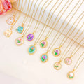 Hot Selling Jewelry Accessories Design No Fading Enamel Purple Tulip Stainless Steel Necklace for Women