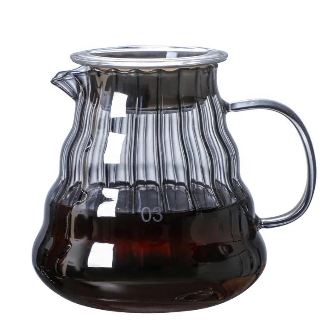 Z Ecocoffee Hot Sale China Hefei 4cups 6cups 8cups Heat Resistant Glass Coffee Server With Cover Teapot