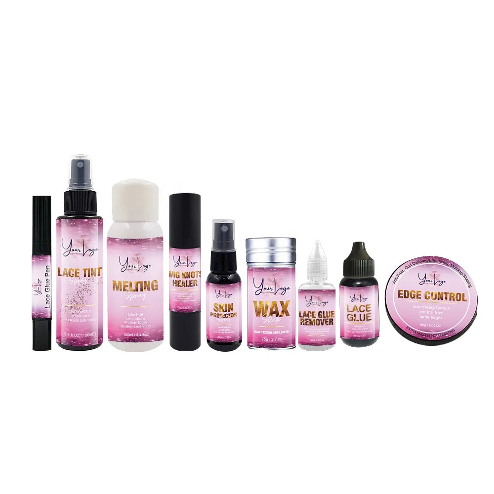 Professional Wig Install Lace Bonding Glue and Remover Set Hair Extension Tools Kit for Wigs Lace Frontals Closures