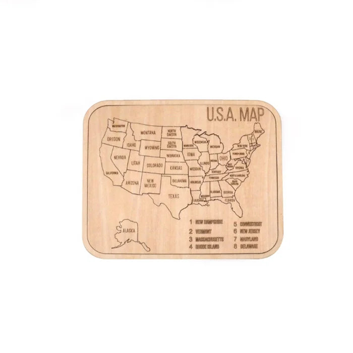 Wholesale Laser Cut Wood Puzzle Maps of Country Map USA Map Jigsaw Puzzle Wooden Jigsaw Puzzles