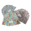 Women Colorful Knit Handmade Foldable Floppy Crochet Bucket Hat Chunky Beanie Cap Mixed Colored Knitted Pullover Hat