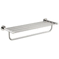 Luxury Wall Mounted SUS 304 Stainless Steel Chromed Towel Shelf 23 Inch Shining Bath Towel Rack Rail Bar Holder Storage Shelf