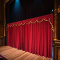 Supplier Direct Sale Flame Retardant Blackout Stage Curtains for Theater Hall Wedding Customized Color and Size