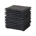 Bulk Black 4-Inch Square Slate Coasters Eco-Friendly Durable Heat Resistant Non-Slip Table Mats Modern Design