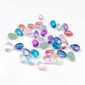 9x6mm Waterdrop Bead Charms for DIY Jewelry MakingTransparent Sparkling Crystal Teardrop Bead Assortments Glass Ornaments
