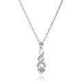Women's Elegant 3A Cubic Zirconia Stone Nigerian Wedding Necklace Set 925 Sterling Silver Geometric Entwined Trendy Engagement