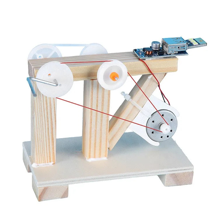 Hot Selling Wooden DIY Hand Cranked Generator Scientific Experiment Kits Kids Educational Toys WOOD CRAFT BAMBOO