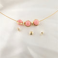 14K Barrel Beads for Jewelry Making 18K Gold Plated Wheel Bead Jewelry Accessories Polyhedral Shape Brass Spacer Beads
