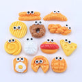New Arrival Hot Sale Cute Eye Bread Diy Accessories Resin Artificial Food for Decoration Key Chains Hair Ornaments