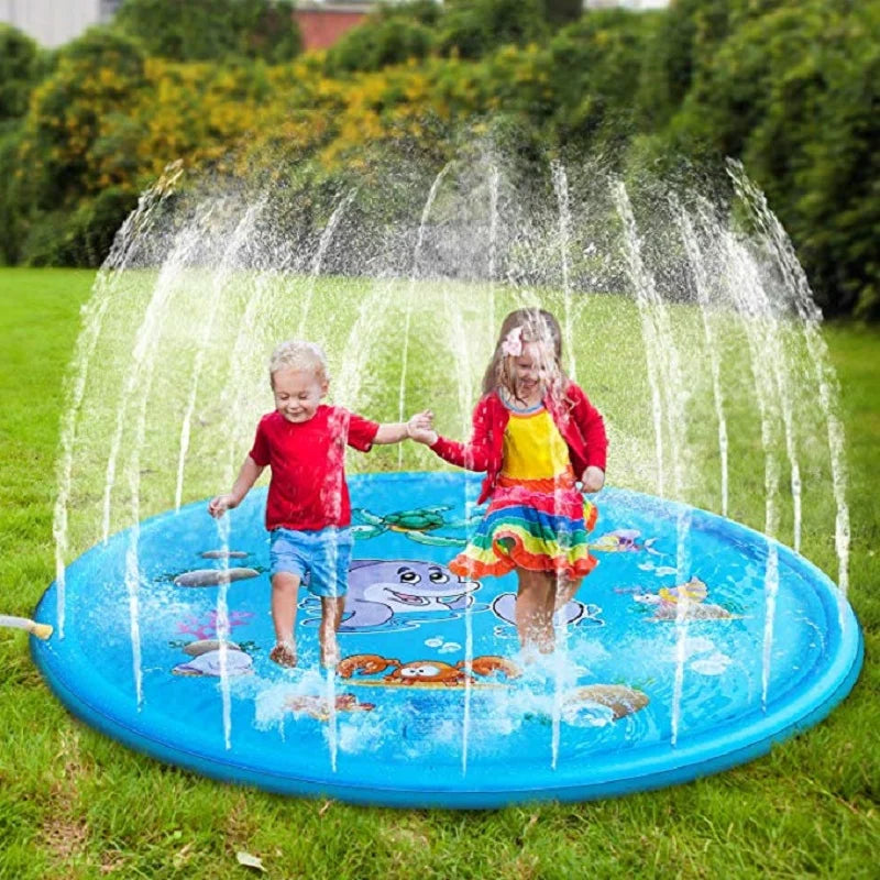 Hot Sale Outdoor Summer Garden Game Splash Pad Custom Turtle Inflatable Water Play Mat Children Kids Sprinkle