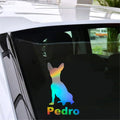 Dog Pedro Car Laser Sticker Vinyl Decal Car Truck Bumper Window Laptop Sticker Decor Gift Die Cut Decals Laptop Window Glass