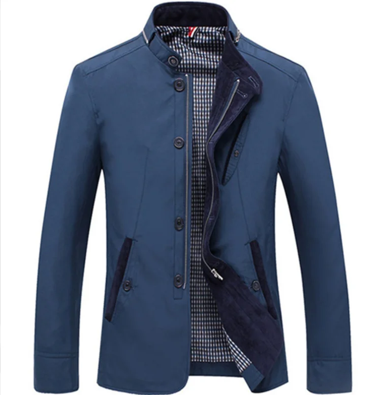 Men's Casual Business Long Windbreaker Wash Jacket Coat