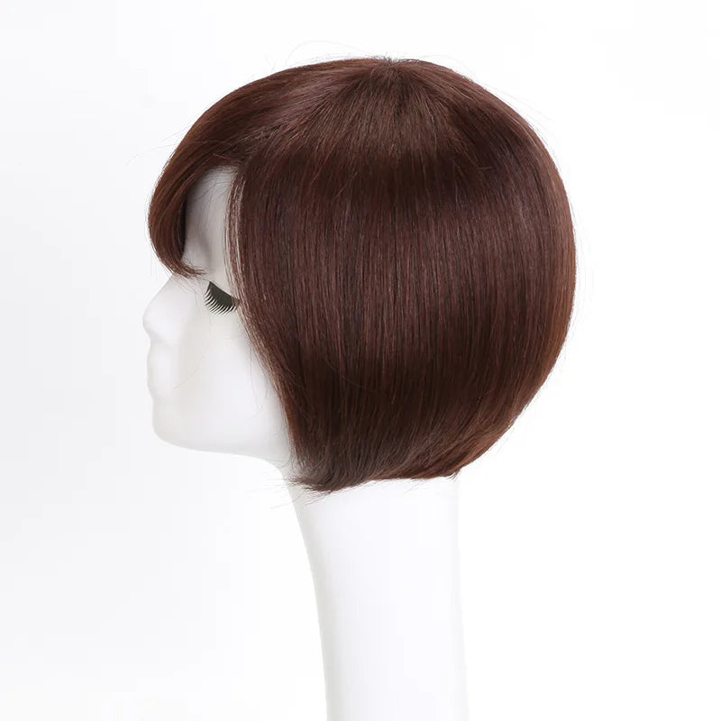 AU LONGFOR Wholesale Bobo Head Inner Buckle for Women Straight 100% Real Human Hair Wigs
