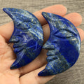 2026 2 Inch Lapis Lazuli Moon Face Carving MoonIns Style Crystal Moon