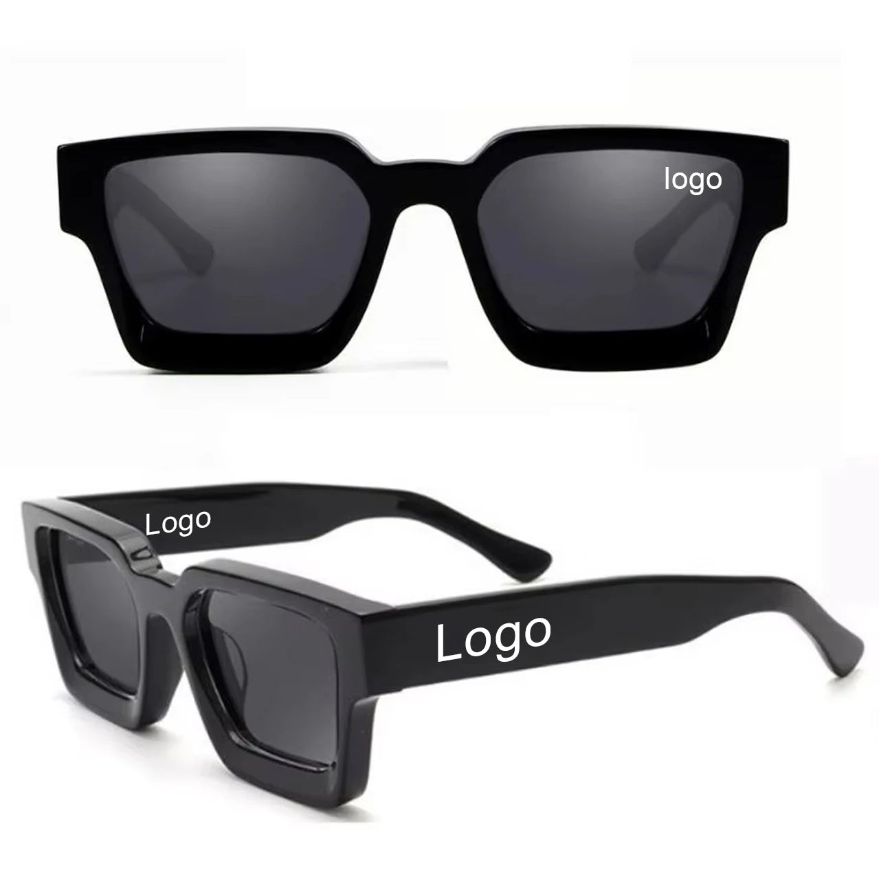High End 2026 Fashion Men Women Anti Blue Light Customizable Logo UV400 Designer Acetate Polarized Sunglasses