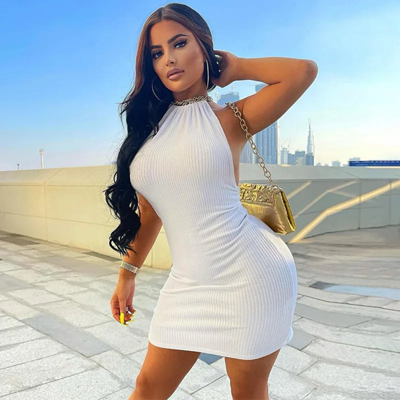 New Design Womens Fashion Casual Sexy Halter Stylish Dresses