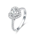 2025 Hot Sales Heart 18K White Gold Diamond Fine Engagement Rings for Women Wedding Rings Diamond Fashion Ring