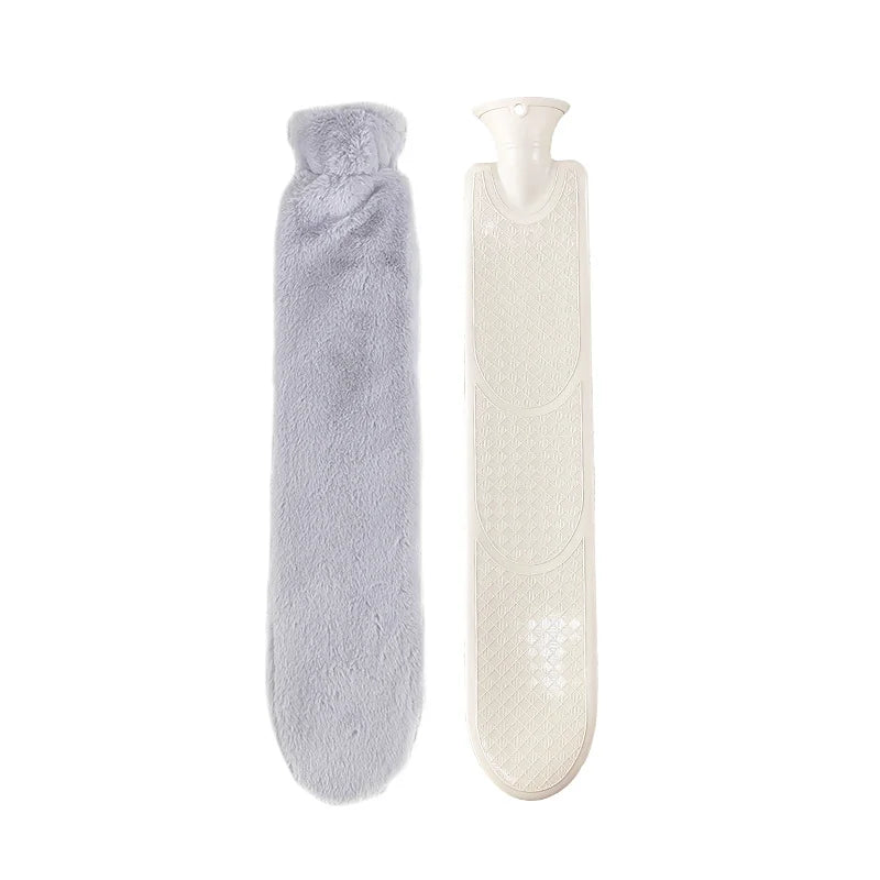 Long Water-Filled Hot Water Bag Lengthened to Increase the Size of PVC Fleece Filling Water Warm Belly Warm Hands