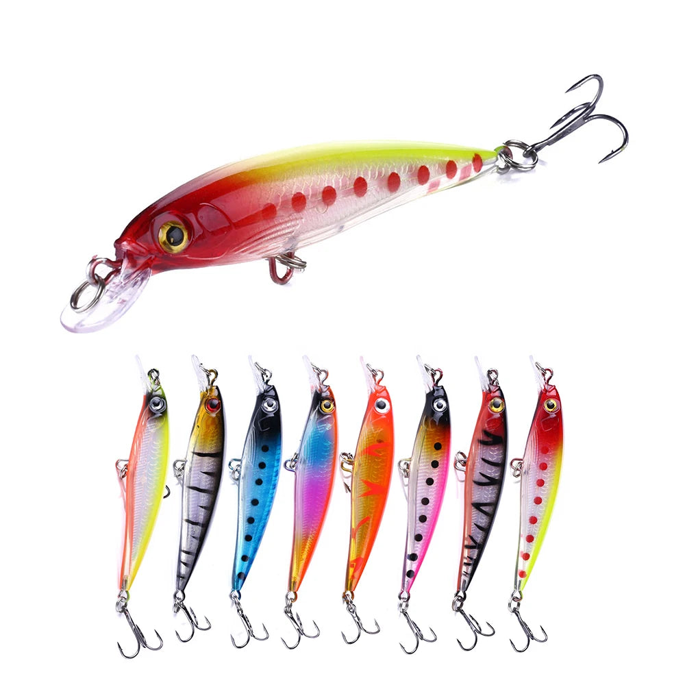 8.5CM-7.2G Hard Plastic 3d Eyes Jig Fishing Tackle Minnow Salt Water Fishing Bait Fishing Lures Minnow