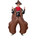 Party Show West Cowboy Funny Inflatable Cowboy Costume Adult Wear Fat Mascot Blow up Dress Suit for Adults