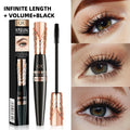 4D False Lash Effect for Mascara with Natural Fiber Brush Washable Black Cream Mineral Volume for Mascara