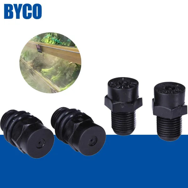 BYCO 10um Low Pressure Plastic Full Cone Fog Misting Fogger NozzlesFog Spray Nozzle Pgr