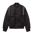 Custom Blank Vintage Leather Trims Bomber Letterman Jacket for Men