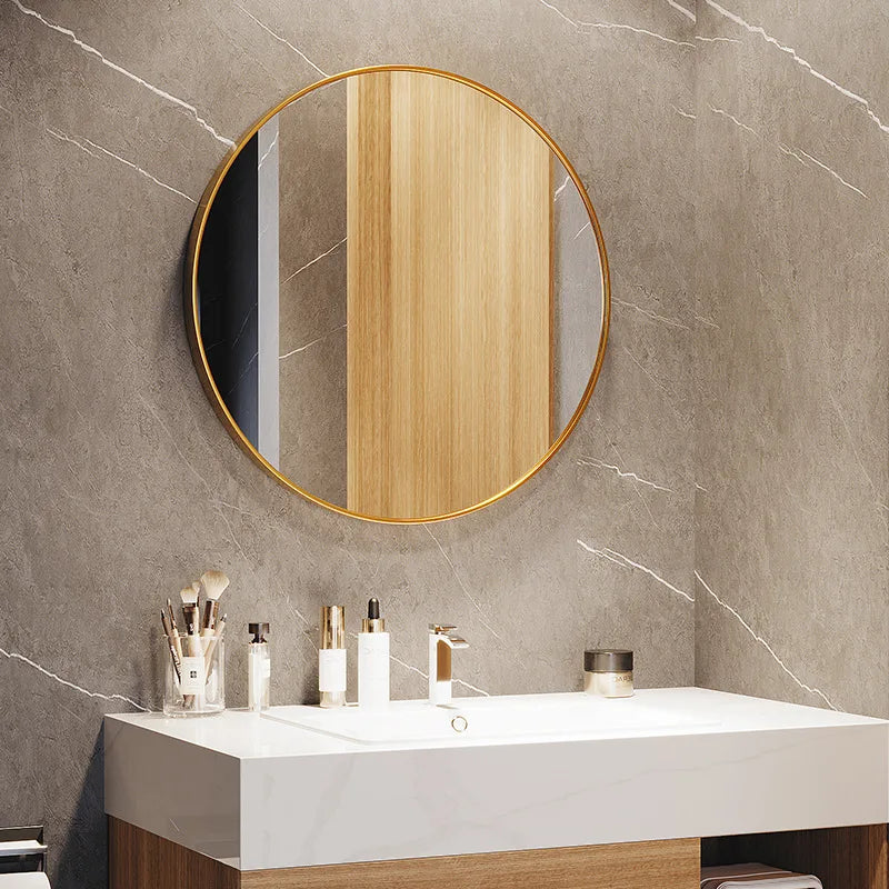 Modern Self-Adhesive Non-Perforated Glass 3D Wall Mirror for Bathroom for Home Bedroom Toilet Sink Dressing Room Makeup Mirror