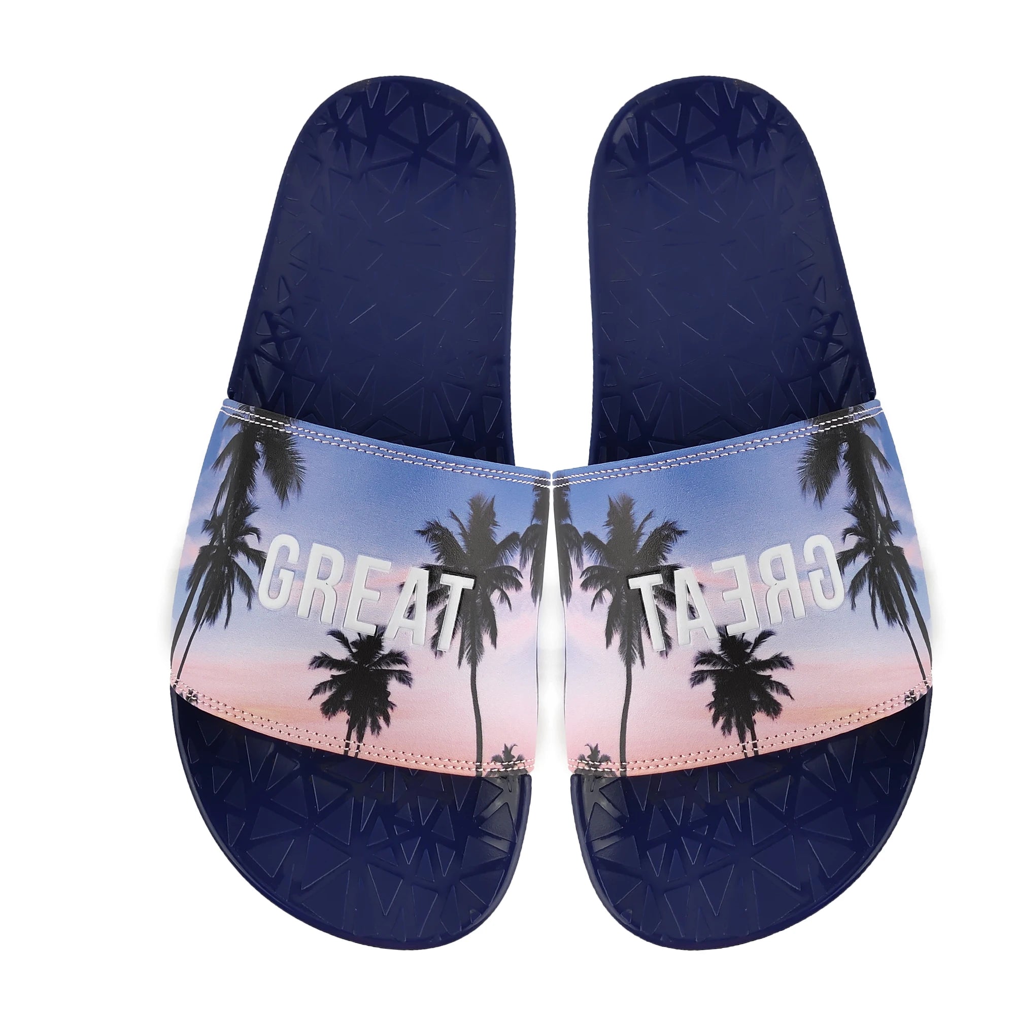 Greatshoe Lightweight Anti slip Fashion Trend Non-slip Mens Genuine Leather slippers Men Sandals Slipper Pu