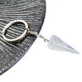 DIY Most popular design divining spirit pendulum hexagonal key chain pendant healing energy Clear Quartz key chain