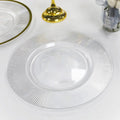 Elegant 13 Inch Eco-Friendly Plastic Charger Plates Custom Disposable Wedding Supplies for Party Decor Reusable PS Material