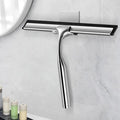 Convenient Stainless Steel Handle Glass Shower Door Cleaner Steel Rubber Window Scraper Brush Squeegees for Easy Cleaning
