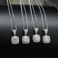Starsgem Fashion Moissanite Pendant Necklace DEF VVS 1ct Round Moissanite Stone 925 Silver Necklace