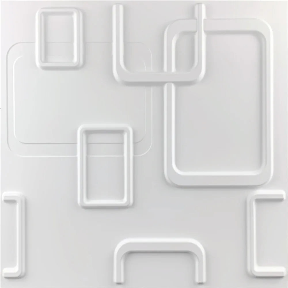 Irini Premium Geometric Modern 3D PVC Fireproof Waterproof Wall Panels for Household Interior Decoration Stock US 3-Day Delivery