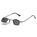 Vintage Punk Small Square Glasses Women for Men Sun Glasses Double Layer Flip Eyewear Luxury Designer Decorative Glasses UV400