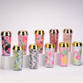 BPA Free Plastic 16OZ Mother's Day Travel Mug Coffee Tumbler Double Walled Floral Design Paper Insert with Gold Lid