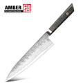 Amber Real Forged Japanese Knife Kitchen Knives Chef Knife Sanmail VG10 Silver Blade Santoku Handmade Knives with Wood Handle MegaBDM