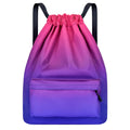 Large Capacity Gradient Drawstring Backpack Sports Fitness New Travel Storage Bag with Custom Logo Polyester Lining