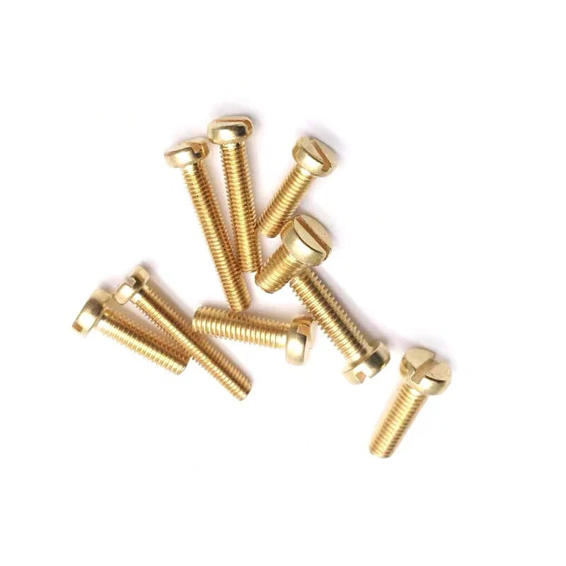Hot Sale Brass Stainless Steel Titanium Screw Slotted Cheese Head DIN84 Machine Screws for Household