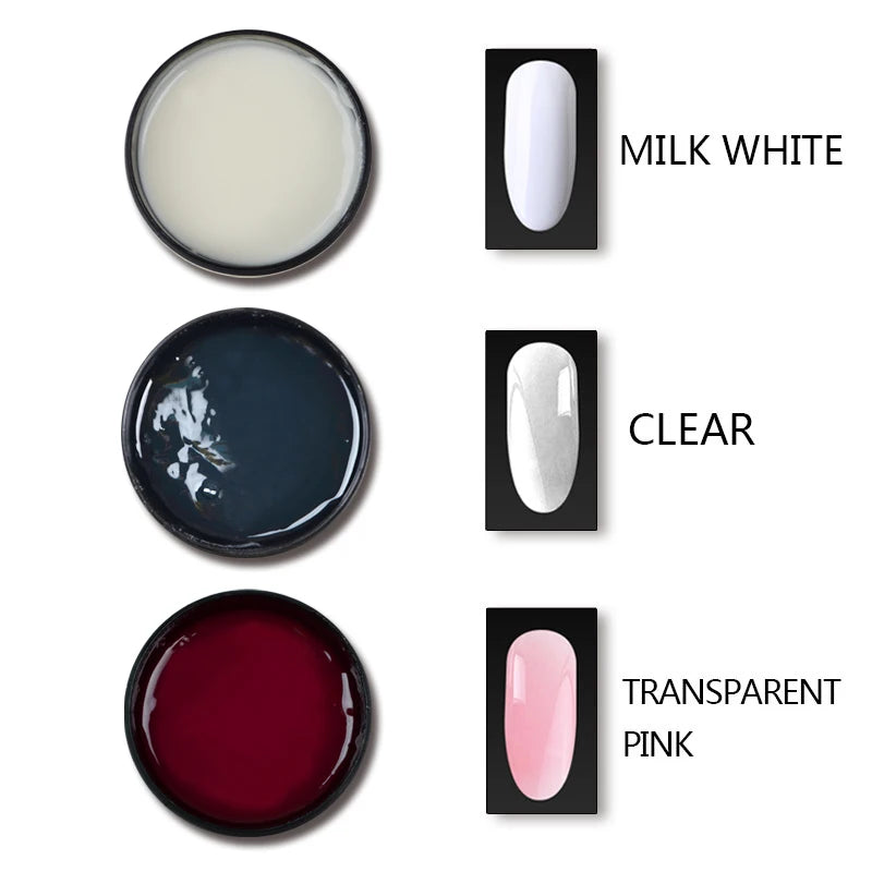 High Viscosity 6 Colors French Style Nail Gel Polish in Bottle for Nail Salon & DIY Use with LED UV Cure