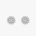 Ailmay Top Quality Real 925 Sterling Silver Full CZ Snowflake Stud Earrings for Women Luxury Wedding Engagement Jewelry Gift