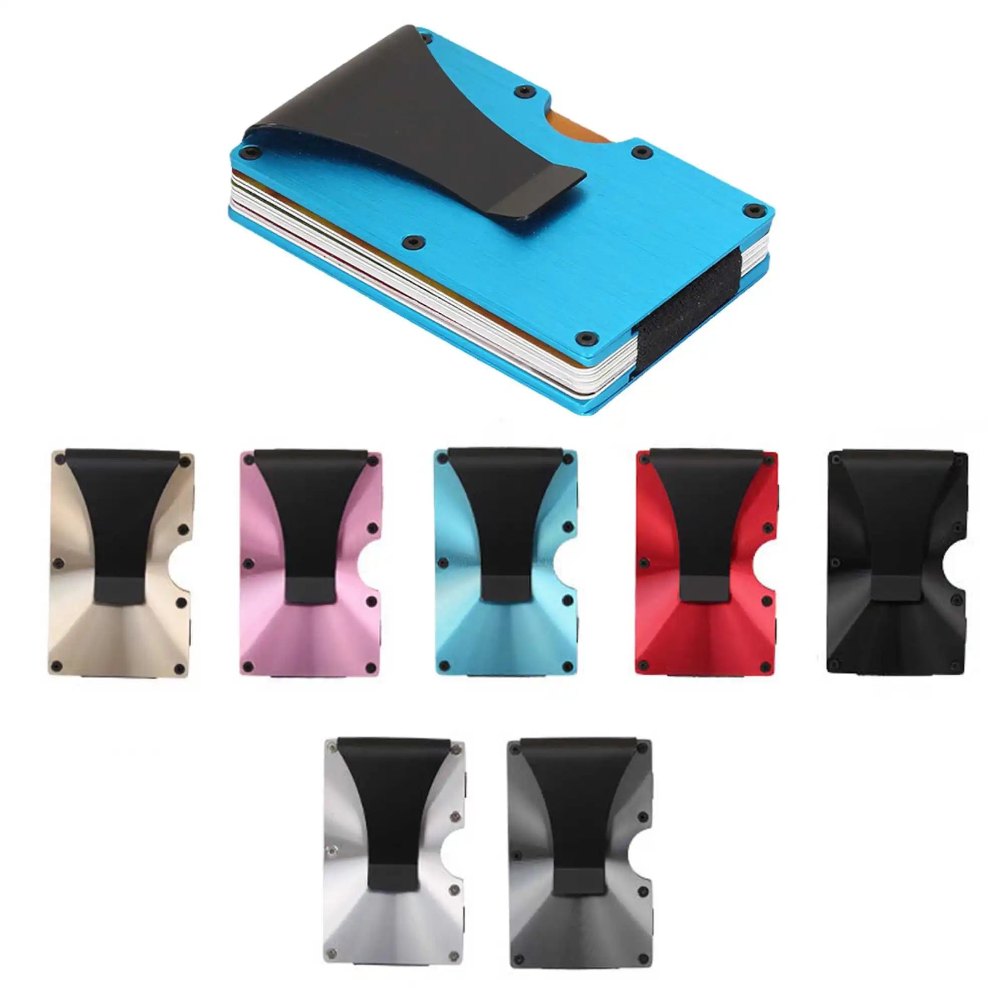 Mens Slim Wallet with Money Clip Pop up RFID Blocking Credit Card Holder Mens Minimalist Wallet