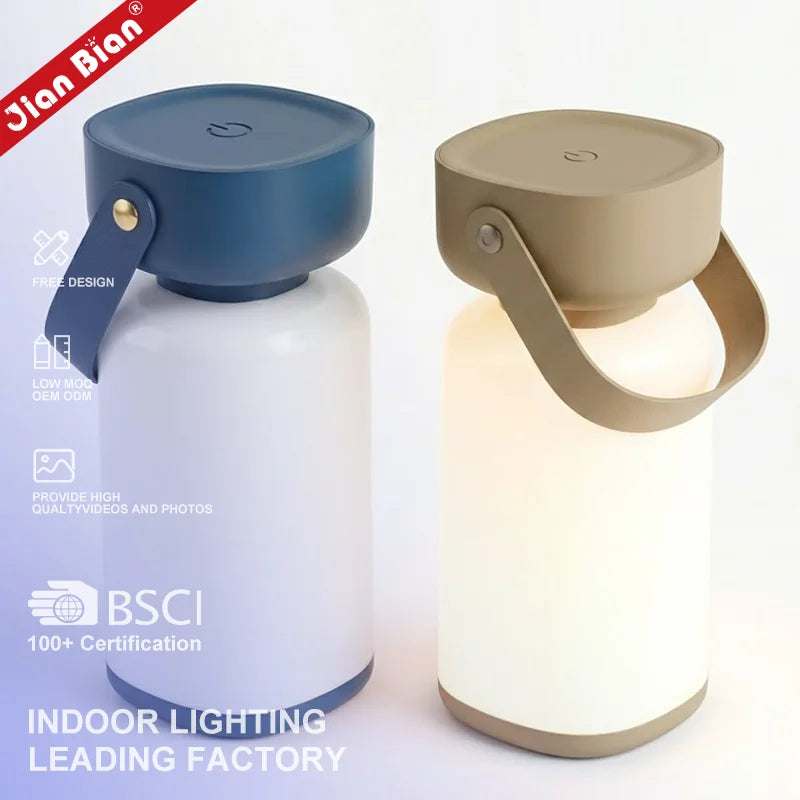 USB Rechargeable LED Camping Light Portable Hanging Emergency Magic Light for Kids Bedroom Bedside Desktop Decoration Table Lamp