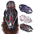 Wholesale Lightweight Satin Neck Wrap for Women Custom Square Head Scarf Fashionable Silk Bandanas for Outdoor for Valentine's