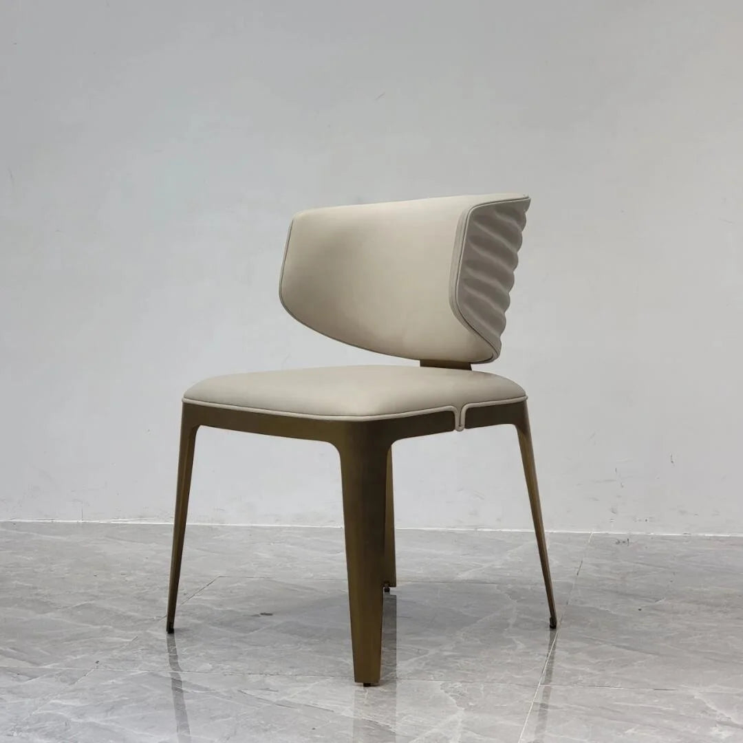 Light Luxury Nordic Modern Home Office Furniture Golden Stainless Steel Leg Dining Chair Comfortable Metal Cafe Chair for Living