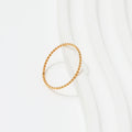 High End 18K Plain Gold Minimalist Twist Lines Dainty Thin Rope Chain   Stainless Steel Rings Trendy Simple Gold Plated Jewelry