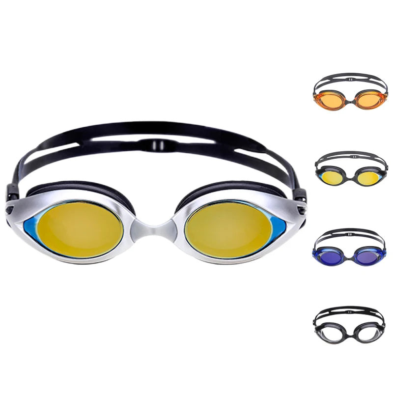 GD Unisex Professional Swimming Goggles Adult Sports Glasses with Blue Mirrored Lenses Waterproof